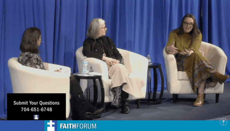 Panel discussion at Faith Forum event.